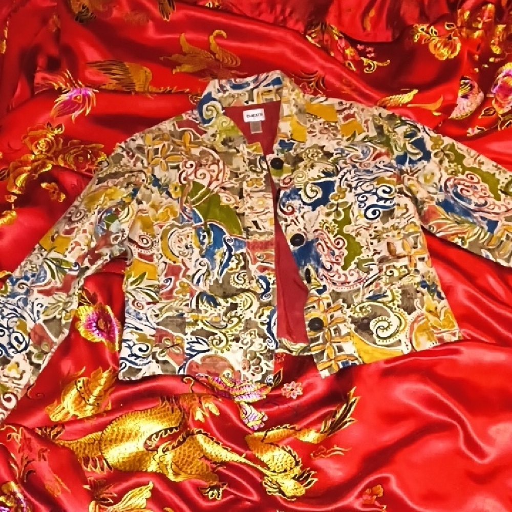 Chico's Multicolor Artistic Jacket - image 1